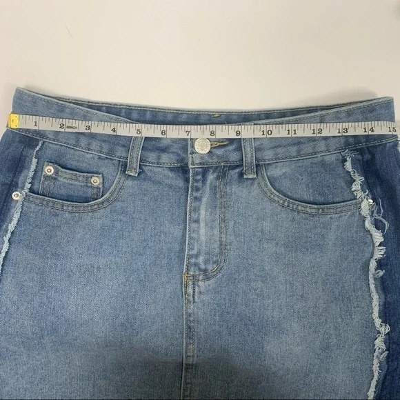 CHELSEA & VIOLET 2 TONED JEAN SKIRT - Picture 9 of 9